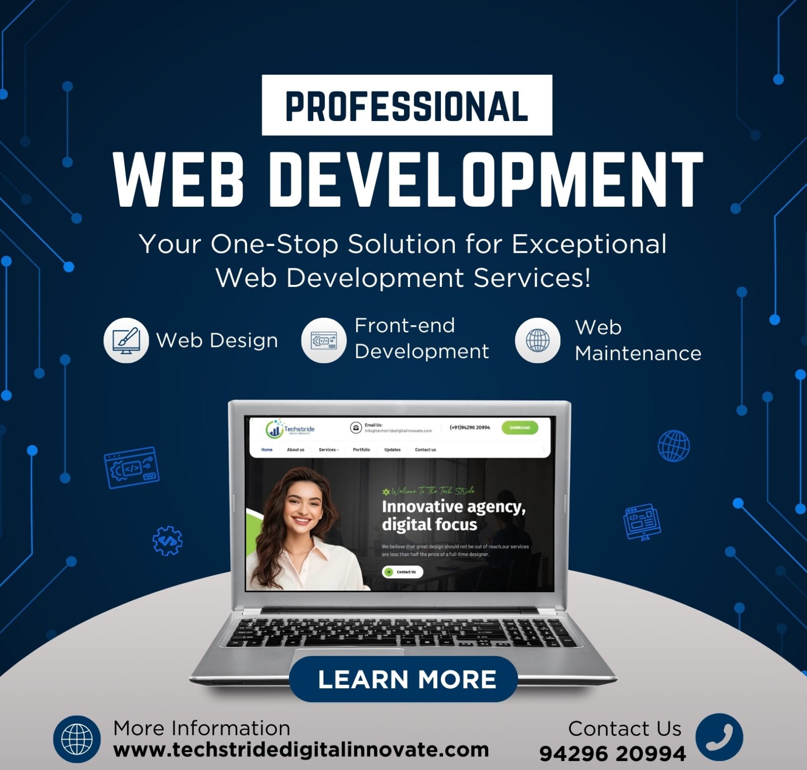Web development with technostride digital innovate